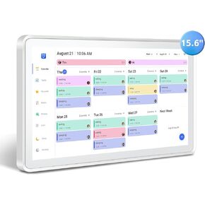 Digital Calendar 15.6", Touch Screen Electronic Calendar & Planner Wall Mountable, Instant Phone Sync, Photo Gallery, Custom Lists, Task Charts, Family Calendar for Home Office Organization in Saudi Arabia