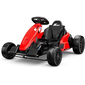 24V Electric Go Kart, Kids Drift Kart with Dual 85W Motors, 11.2 MPH & 60+ Min Ride Time, Adjustable Seat & 5-Point Seat Belt for Ages 6-12, 150 LBS Max Load (Red) in Saudi Arabia