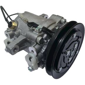 12V SV07E 1PK 111mm A / C ضاغط مع قابس أسود RD451-93900 447280-3081 متوافق مع Kubota SSV65C SVL90C KX040-4 U55 in Kuwait
