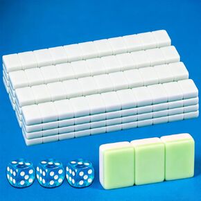 166 Blank Mahjong Tiles 1.2-inch Green Blank Mahjong Tile Set in Saudi Arabia