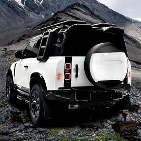 Spare Tire Cover Compatible with 2020-2025 Land Rover Defender 90 110 130 Spare Tyre Wheel Protector ABS Plastic Fuji White Matte Black Exterior Accessories in Saudi Arabia