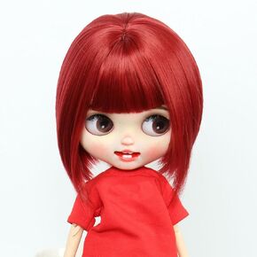 Just 1pc Wig fit for 10-11 inch Head Dolls Short Straight Hair (Light Brown) in Saudi Arabia