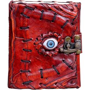 Hocus Pocus Leather Journal Halloween Decorations Blank Spell Book of Shadows with Lock Clasp Decor Prop Vintage Bound Notebook Witchcraft Wiccan Grimoire Magic Eye And Witch Decoartions Perfect for Spooky Gifts And Spooky Decor 3.5X5 INCH (HOCUS POCUS) in Saudi Arabia