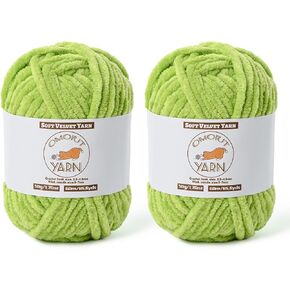 2 Pack White Fluffy Velvet Yarn for Crocheting, Chunky Chenille Baby Blanket Yarn for Crochet, Soft Fuzzy Puzzle Yarn for Knitting, (50g/1.77oz Each) Bulky Thick Amigurumi Crochet Yarns in Saudi Arabia