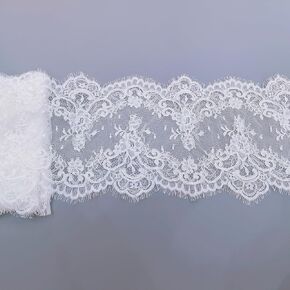 22cm Wide French Chantilly Lace Trim with Cords,DIY Sewing Lace Trim for Bridal Veil-3 Meters in Saudi Arabia
