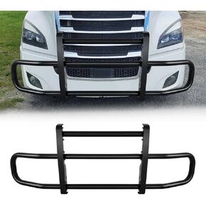 Deer Guard Compatible with 2018-2023 Freightliner Cascadia, Large Front Bumper Premium Q235 Iron Deer Guard Bumper Protector with Brackets Set(Style 6) in Saudi Arabia