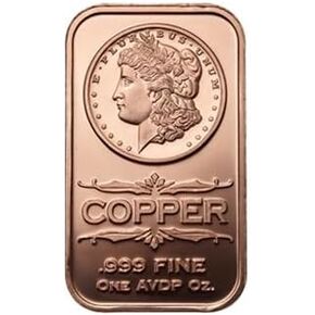 1 oz copper bar MORGAN liberty Head/wings coin in Kuwait