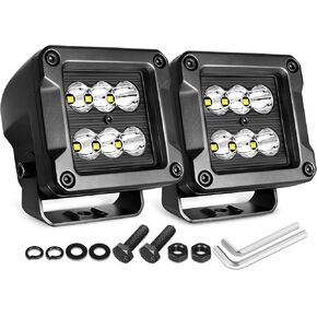 Flush Mount LED Pods, Nirider 2PCS 84W Bumper Lights 5 Inch Spot Beam Driving Light LED Light Bar Flush Work Light Off Road Lights for Truck SUV ATV UTV Boat in Saudi Arabia