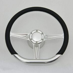 14" Billet 9 HOLE Steering Wheel Kit W/HORN BUTTON & ADAPTER FOR 1969-1994 in Saudi Arabia