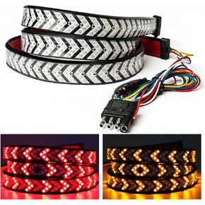 60-inch LED Tailgate Light Bar Strip,Turn Signals, Driving and Reversing Lights, Red & Amber Sequential Lighting，Strobe Tail Light Strips LED for Truck Van Pickup in Saudi Arabia