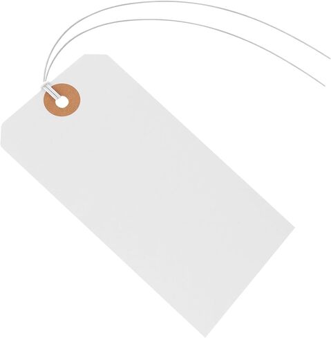 Tags with String 100pcs Price Tags Large Hang Paper Tags with Elastic String(4.76"×2.36") in Saudi Arabia