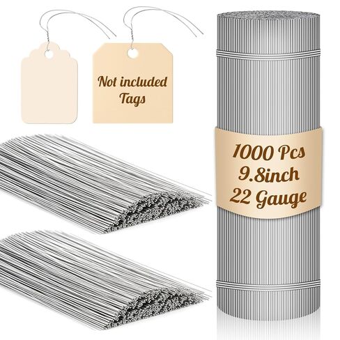 1000 Pcs Bundle 22 Gauge Galvanized Tag Wire 9.8" Tag Wire Ties Parts Inventory Labels for Auto Sales Repair Savage Retail in Kuwait