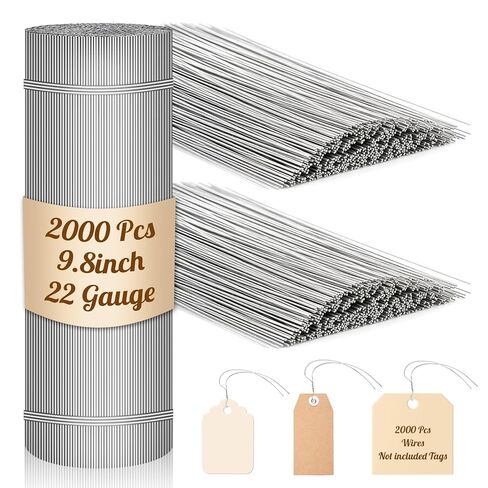 1000 Pcs Bundle 22 Gauge Galvanized Tag Wire 9.8" Tag Wire Ties Parts Inventory Labels for Auto Sales Repair Savage Retail in Kuwait