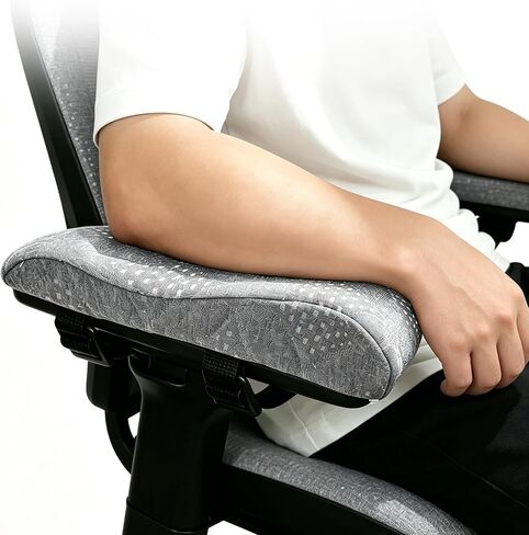 Soft Office Chair Armrest Pads, Comfort Elbow Pillows, Gray Arm Rest Pads, Set of 2 in Saudi Arabia