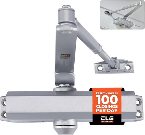 CLG HARDWARE DC6003 باب تجاري متوسط ​​التحمل - مثبت على السطح، باب أوتوماتيكي أقرب، ألومنيوم مصبوب، تصنيف UL للحريق لمدة 3 ساعات، مقاس 3 للأبواب السكنية والتجارية الخفيفة - US10B برونزي داكن in Kuwait
