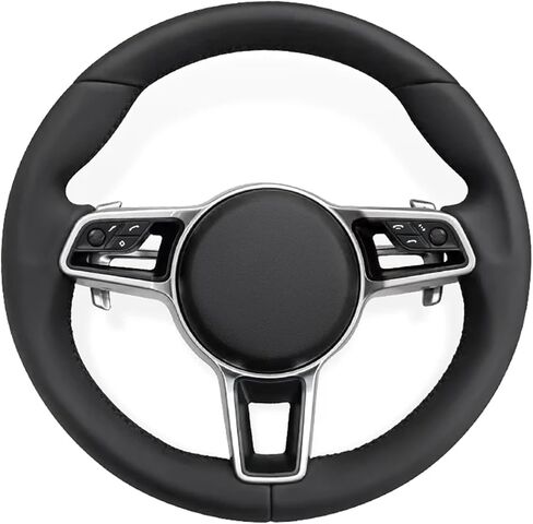 Leather Steering Wheel Compatible With Porsche Cayenne Boxster Panamera Cayman 911 991 992 958 981 970 997 718 Steering Wheel(B) in Saudi Arabia