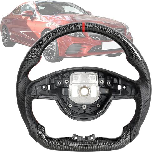 عجلة القيادة من ألياف الكربون لسيارة Mercedes Benz C-Class W205 C205 2015-2018 لسيارة E-Class W213 V213 S213 2016-2018 لسيارة S-Class W222 V222 2014-2017 in Kuwait