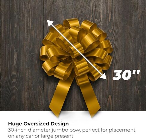 Giant Gold Magnetic Big Car Bow - 30 Inch Jumbo Gift Bow in Kuwait