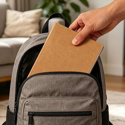 A5 Travelers Notebook Accessories Kit - 2 Clear Zipper Case + 2 Kraft Card Holder, Refillable Journal Inserts, A5 Planner Inserts & Organizer Pouch for Journal Supplies, Cards, Stencils in Saudi Arabia