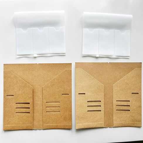 A5 Travelers Notebook Accessories Kit - 2 Clear Zipper Case + 2 Kraft Card Holder, Refillable Journal Inserts, A5 Planner Inserts & Organizer Pouch for Journal Supplies, Cards, Stencils in Saudi Arabia