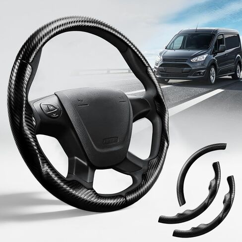 Steering Wheel Cover for Ford Transit-150/250/ 350 2015-2019, Transit Connect 2014-2023 3-Piece Steering Wheel Accessories (Black Hole) in Saudi Arabia
