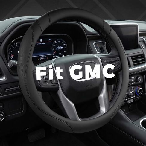 غطاء عجلة قيادة السيارة من West Llama مخصص لسيارة GMC Sierra، Acadia، Canyon، Terrain، Yukon، Savana، Envoy 15-15.5 بوصة (حجم قياسي أسود) in Kuwait