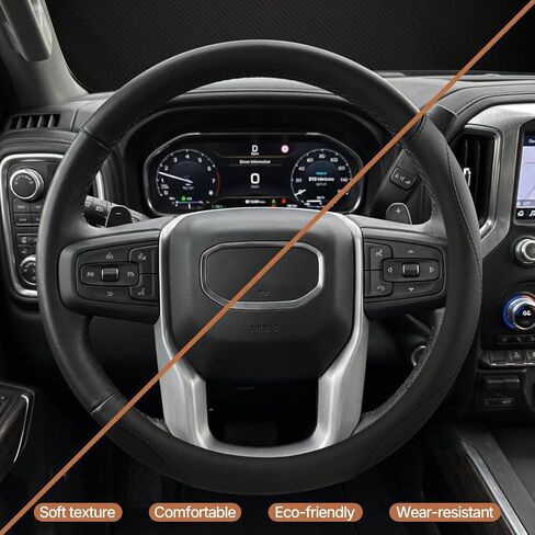 غطاء عجلة قيادة السيارة من West Llama مخصص لسيارة GMC Sierra، Acadia، Canyon، Terrain، Yukon، Savana، Envoy 15-15.5 بوصة (حجم قياسي أسود) in Kuwait