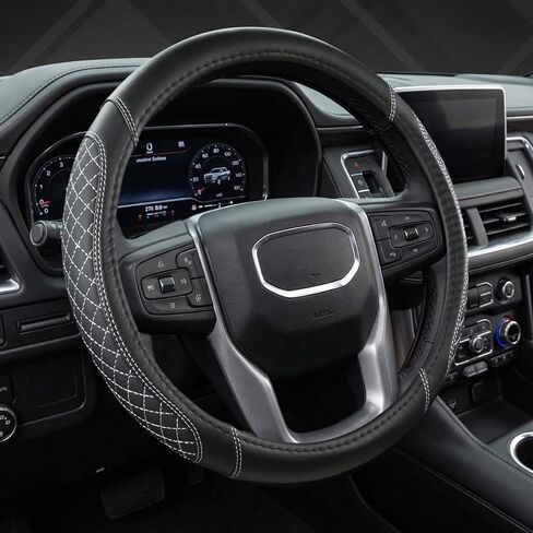 غطاء عجلة قيادة السيارة من West Llama مخصص لسيارة GMC Sierra، Acadia، Canyon، Terrain، Yukon، Savana، Envoy 15-15.5 بوصة (حجم قياسي أسود) in Kuwait
