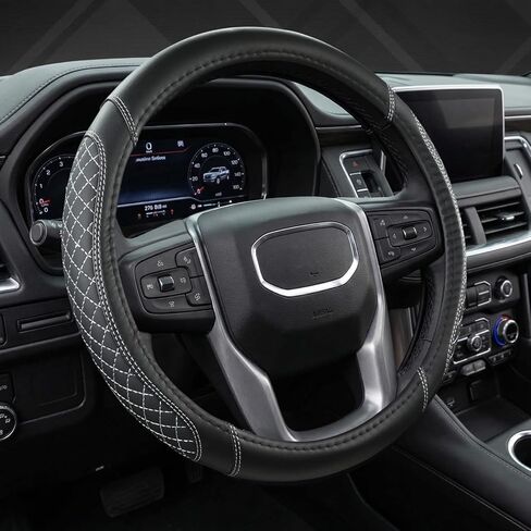 غطاء عجلة قيادة السيارة من West Llama مخصص لسيارة GMC Sierra، Acadia، Canyon، Terrain، Yukon، Savana، Envoy 15-15.5 بوصة (حجم قياسي أسود) in Kuwait