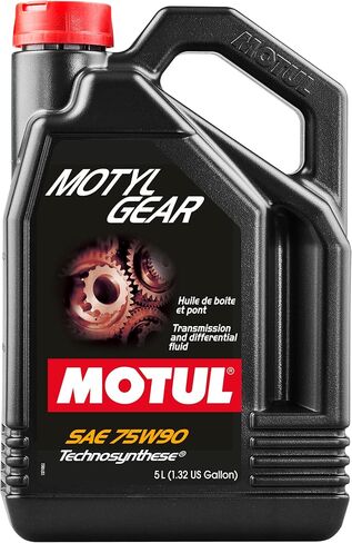 Motul Motylgear 75W90 ناقل الحركة اليدوي والسوائل التفاضلية مع تركيبة تكنوسينثيز - زيت تروس عالي الأداء لعلب التروس اليدوية والتروس التفاضلية - 5 لتر in Kuwait