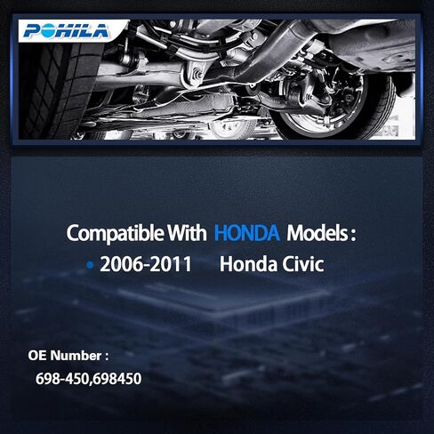 مجموعة محور توجيه ومفصل عجلة القيادة الأمامية اليمنى لسيارة Honda Civic 2006 2007 2008 2009 2010 2011، بدون طراز Si Mugen Si، 698-450 698450، جانب الركاب الأيمن in Kuwait