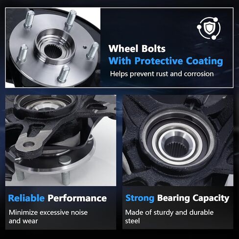 مجموعة محور توجيه ومفصل عجلة القيادة الأمامية اليمنى لسيارة Honda Civic 2006 2007 2008 2009 2010 2011، بدون طراز Si Mugen Si، 698-450 698450، جانب الركاب الأيمن in Kuwait