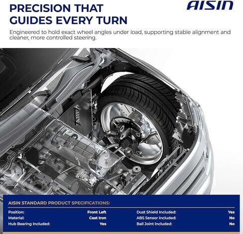 AISIN AFTERMARKET JSKT-00699 مجموعة مفصل التوجيه الأمامي الأيسر ومجموعة محمل محور العجلة - متوافقة مع Toyota Sienna 2004-2010 in Kuwait