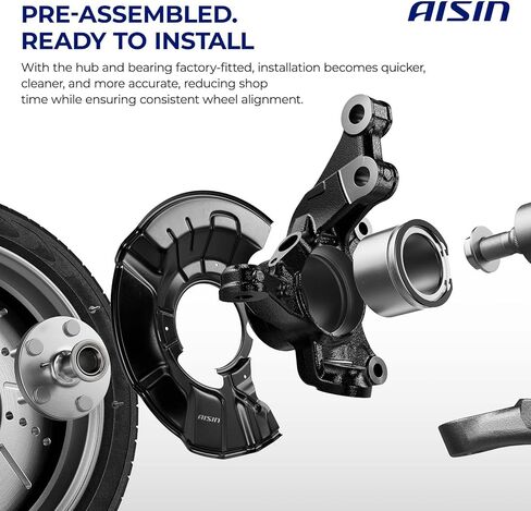 AISIN AFTERMARKET JSKT-00699 مجموعة مفصل التوجيه الأمامي الأيسر ومجموعة محمل محور العجلة - متوافقة مع Toyota Sienna 2004-2010 in Kuwait