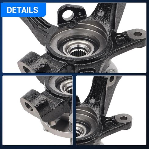 Autoround 96535190 Front Left Steering Knuckle & Wheel Bearing Hub Assembly Fit for Chevrolet Aveo 2004-2011, Aveo5 2007-2011, Pontiac G3 2009-2010, Driver Side in Kuwait