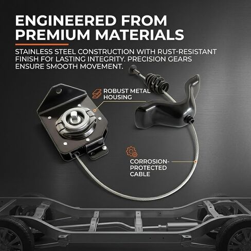 Spare Tire Hoist Assembly and Carrier Winch Compatible with 2003-2020 Chevrolet Silverado and GMC Sierra 1500 2500 3500 HD Classic Models, Rear Underbody Spare Wheel Mount Lifting Mechanism in Kuwait