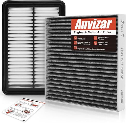 Engine & Cabin Air Filter Kit for CR-V Hybrid 2023–2026, Accord Hybrid 2023–2025, Civic Hybrid 2025, Replacement 17220-6MA-J01 & 80292-TF0-G01, 2.0L Hybrid Only (Not for Gas or 1.5L) in Saudi Arabia