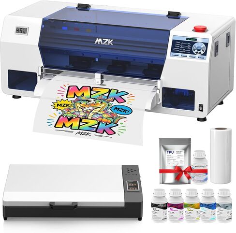 MZK A3 Plus F1080 DTF Printer(XP600 Gen2),Automatic Time Cleaning Maintenance printhead+Ink Anti-Clog Design,2X-Speed Compared to L1800,5" LED Multi-Function Display,Film Cutter,Gift Ink 2 Years in Saudi Arabia