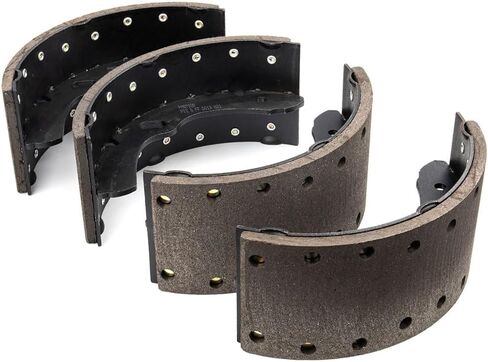 Drum Brake Shoes Rear Set fits Isuzu NQR 2005 2006 2007 2008 2009 2010 2011 2012 2013 2014 2015 2016 2017 5.2L l4, fits Isuzu NQR 1999 2000 2001 2002 2003 2004 4.8L l4 in Kuwait