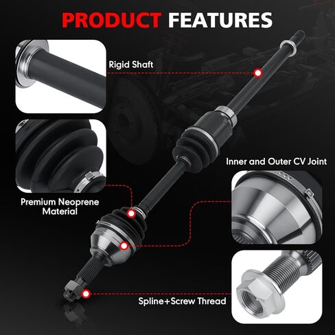 2PCS CV Axle Shaft Assembly Compatible with 2008 2009 2010 2011 2012 2013 Rogue, 2014-2015 Rogue Select 2.5L AWD Front Left and Right Replaces# 60-6285 60-6287 in Saudi Arabia