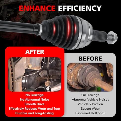 2PCS CV Axle Shaft Assembly Compatible with 2008 2009 2010 2011 2012 2013 Rogue, 2014-2015 Rogue Select 2.5L AWD Front Left and Right Replaces# 60-6285 60-6287 in Saudi Arabia