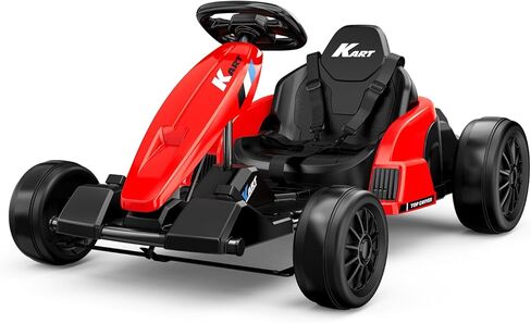 24V Electric Go Kart, Kids Drift Kart with Dual 85W Motors, 11.2 MPH & 60+ Min Ride Time, Adjustable Seat & 5-Point Seat Belt for Ages 6-12, 150 LBS Max Load (Red) in Saudi Arabia