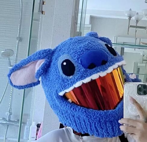 Motorcycle Helmet Cover (without Helmet),Furry Motorbike Helmet Cover, Animal Full Face Motorcycle Helmet Cover Funny Full-Face Protection Cover,Hat Helmets Decoration,D in Saudi Arabia