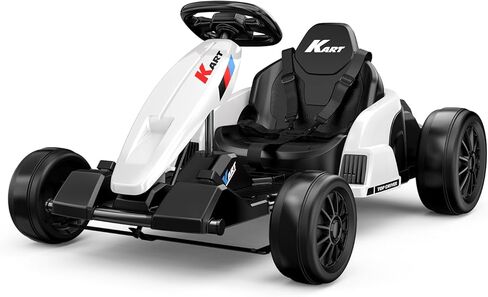 24V Electric Go Kart, Kids Drift Kart with Dual 85W Motors, 11.2 MPH & 60+ Min Ride Time, Adjustable Seat & 5-Point Seat Belt for Ages 6-12, 150 LBS Max Load (Red) in Kuwait