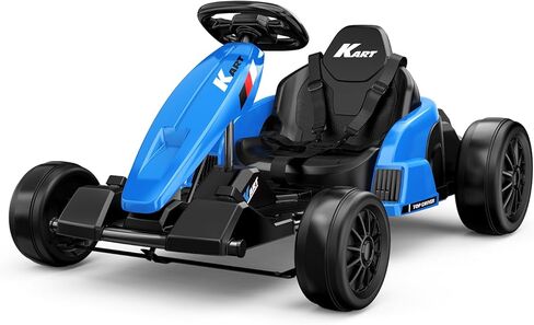 24V Electric Go Kart, Kids Drift Kart with Dual 85W Motors, 11.2 MPH & 60+ Min Ride Time, Adjustable Seat & 5-Point Seat Belt for Ages 6-12, 150 LBS Max Load (Red) in Kuwait