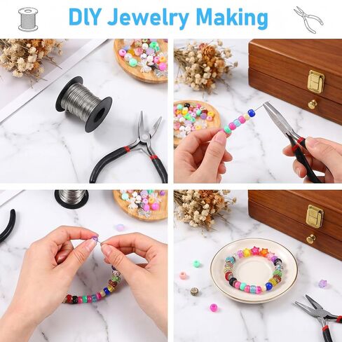 5 Rolls 5 Size Jewelry Wire for Jewelry Making,18/20/22/24/26 Gauge Silver & Stainless Steel Bendable Tarnish-Resistant Beading Wire for Crafts Engraving Sculpting with a Pliers in Saudi Arabia