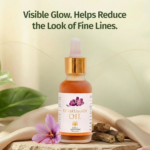Kerala Ayurveda Kumkumadi Face Oil for Glowing & Radiant Skin - 1 Fl Oz | Manjishtha and Saffron Rich | Skin Rejuvenating Serum | Facial Moisturizer for Radiant Glow in Saudi Arabia