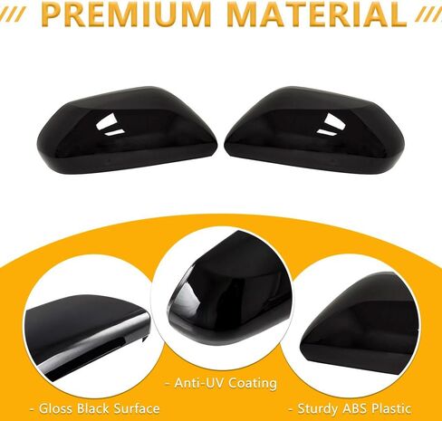 Rearview Mirror Caps Fitment for Toyota Camry 2018-2025 2PCS-Set (Gloss Black - Original, For Camry 2018-2025) in Saudi Arabia
