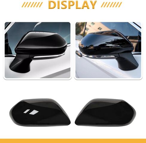 Rearview Mirror Caps Fitment for Toyota Camry 2018-2025 2PCS-Set (Gloss Black - Original, For Camry 2018-2025) in Saudi Arabia