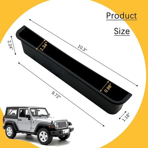 صندوق تخزين مقبض الركاب لـ 2007-2010 Wrangler JK JKU Sports Sahara Freedom Rubicon X ومنظم إدراج صندوق تخزين داخلي غير محدود in Kuwait